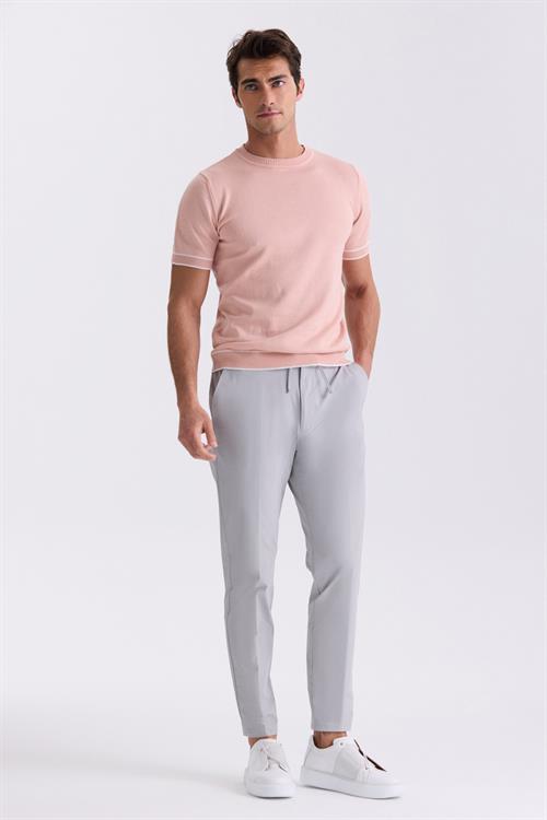 Gri Comfort Fit Beli Lastikli Jogger Pantolon