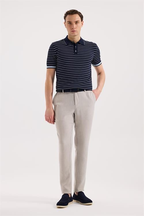 Gri Rahat Kalıp - Comfort Fit Pantolon Spor Lastikli