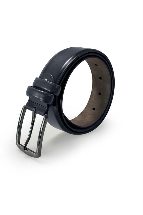 Lacivert Klasik Kalıp - Classic Kemer Suni Deri