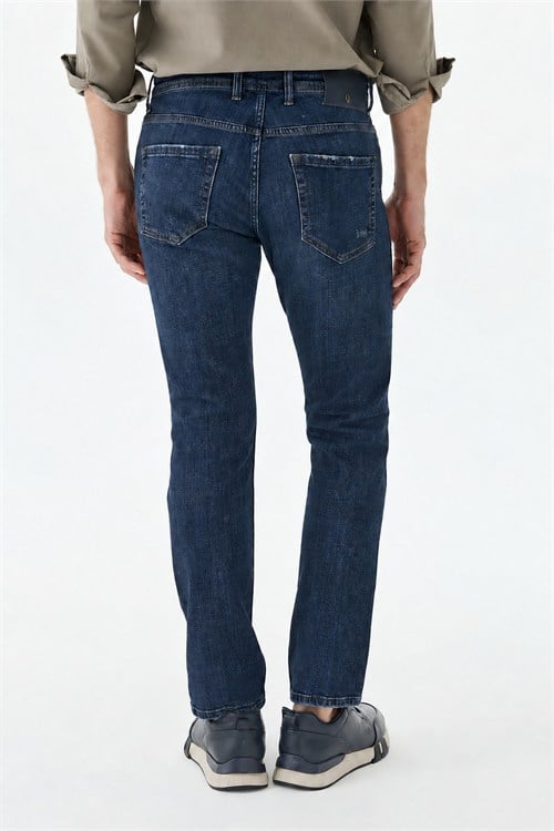 Lacivert Comfort Fit Jeans Kot Pantolon