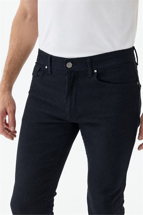 Lacivert Comfort Fit 5 Cep Kanvas Pantolon