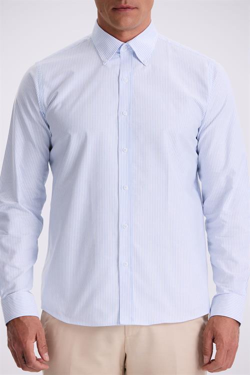 Mavi %100 Pamuk Düğmeli Yaka Comfort Fit Gömlek