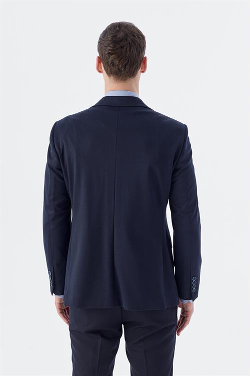 Dar Kalıp - Slim Fit Serili Ceket-Jakamen  Mono Yaka  Serili