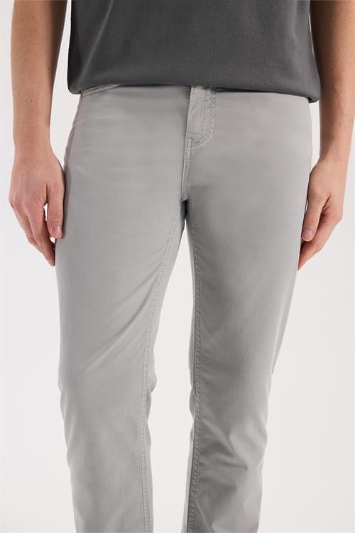 Gri Dar Kalıp - Slim Fit Pantolon Spor 5 Cep