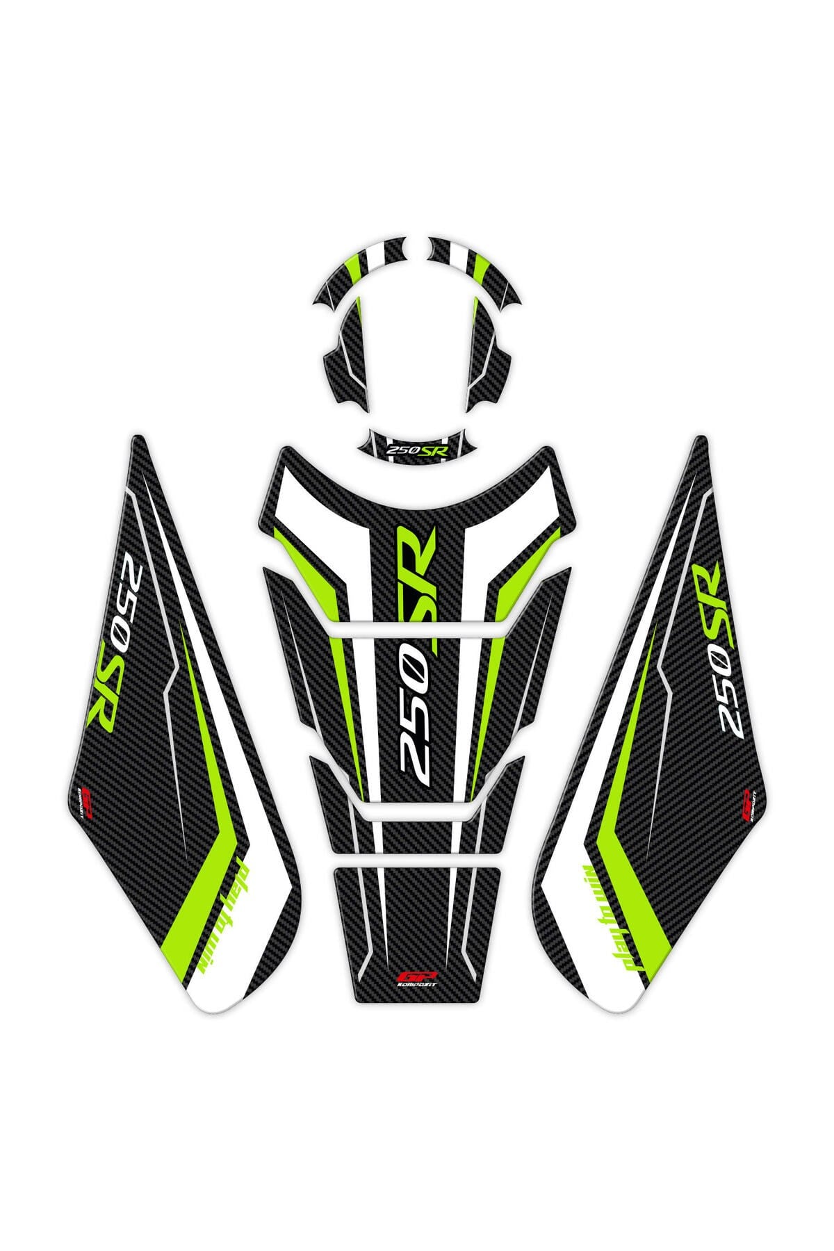 Tankpad & StickerGp Kompozit Cf Moto 250 Sr 2020-2024 Uyumlu Tank Pad Seti Sarı