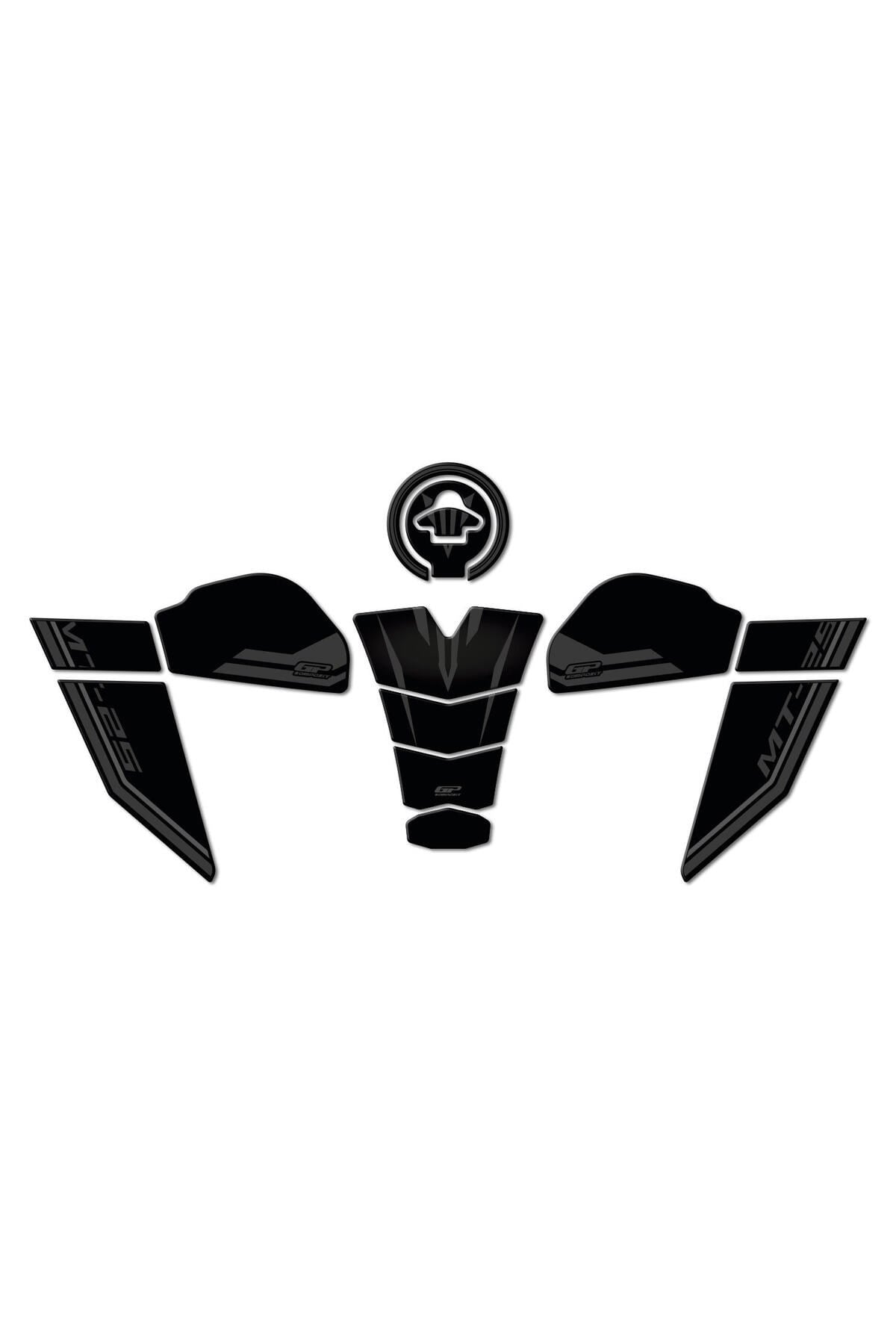 Tankpad & StickerYamaha MT-25 2020-2025 Uyumlu Tank Pad Seti Siyah