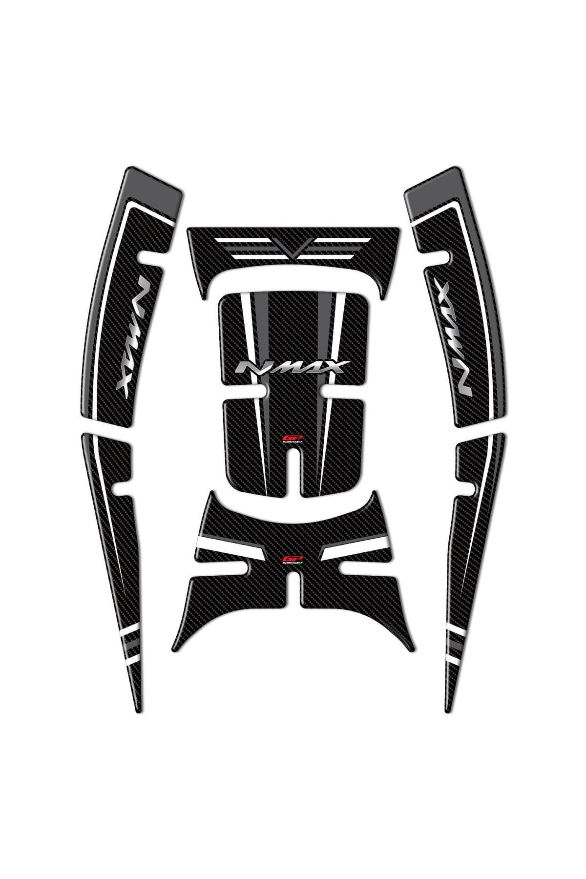 Tankpad & StickerYamaha NMAX 125 / 155 2021-2024 Uyumlu Tank Pad Seti Gri