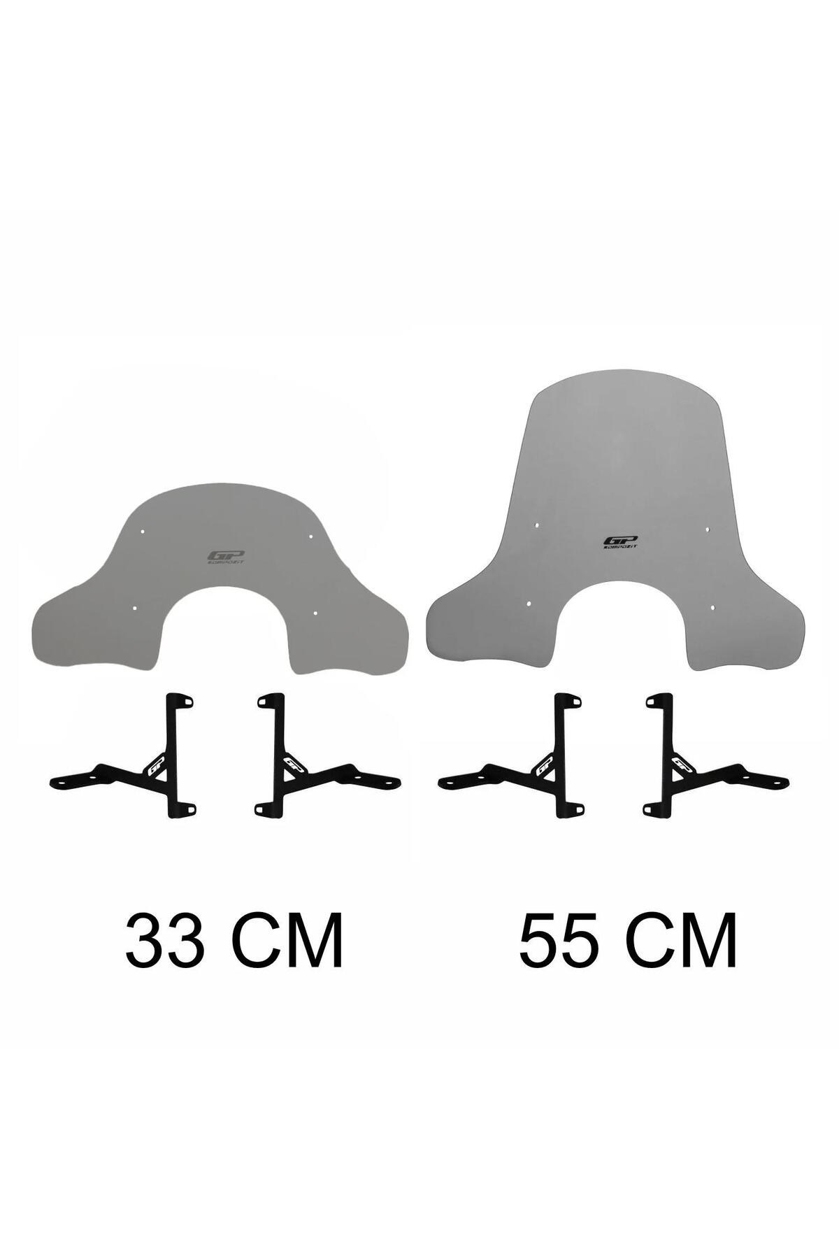 Motosiklet Ön Cam SiperlikArora Cappucino 50 / 125 2019-2024 Uyumlu Ön Cam Füme 55 cm