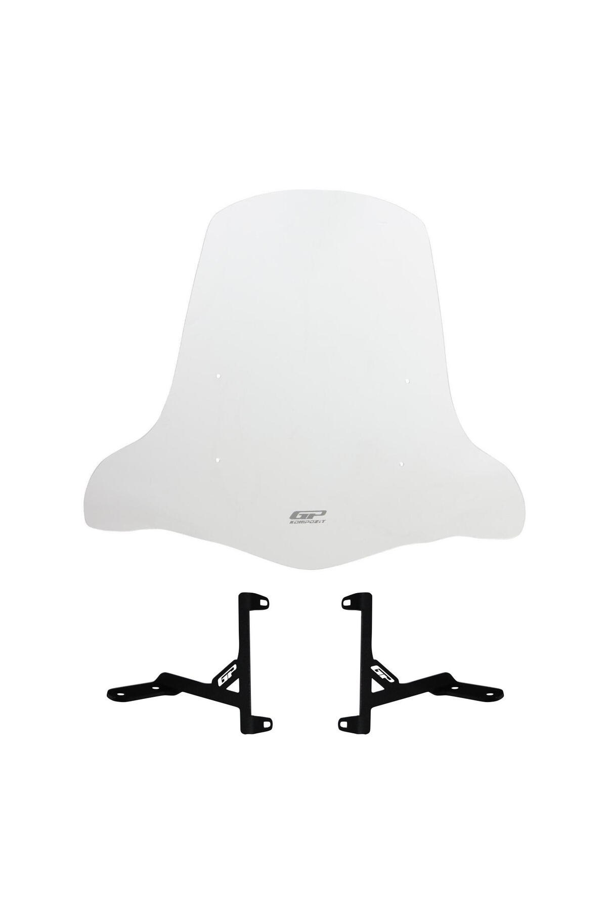 Motosiklet Ön Cam SiperlikCeo 110 2021-2023 Uyumlu Ön Cam Şeffaf 59 Cm