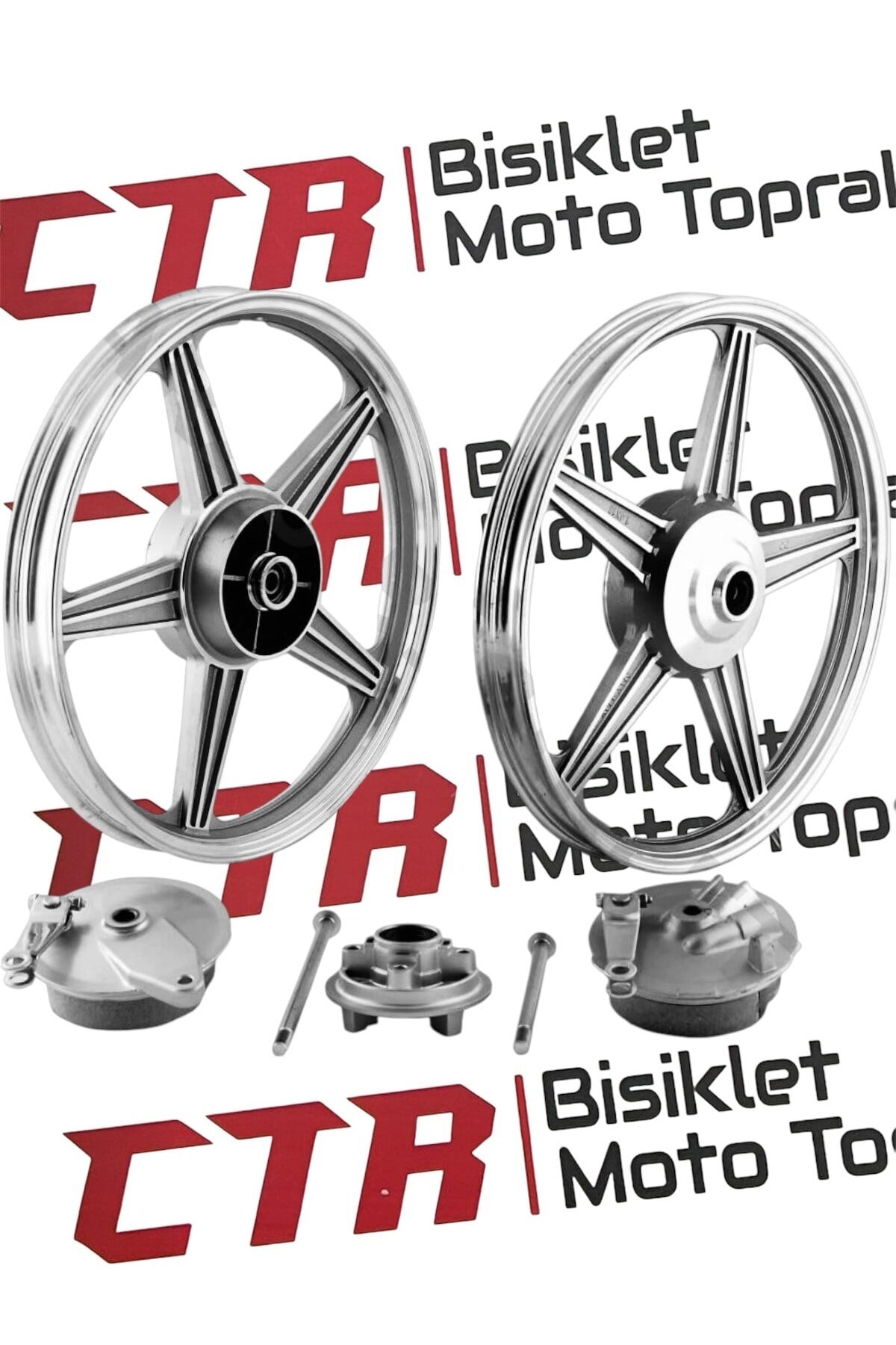 Motosiklet Yedek ParçalarCG,KUBA ÖN-ARKA JANT ALÜMİNYUM BÜYÜK BALATA-KAMPANALI-DİŞLİ TAMBURU DAHİL ÖN 1.40*18-ARKA 1.85*18