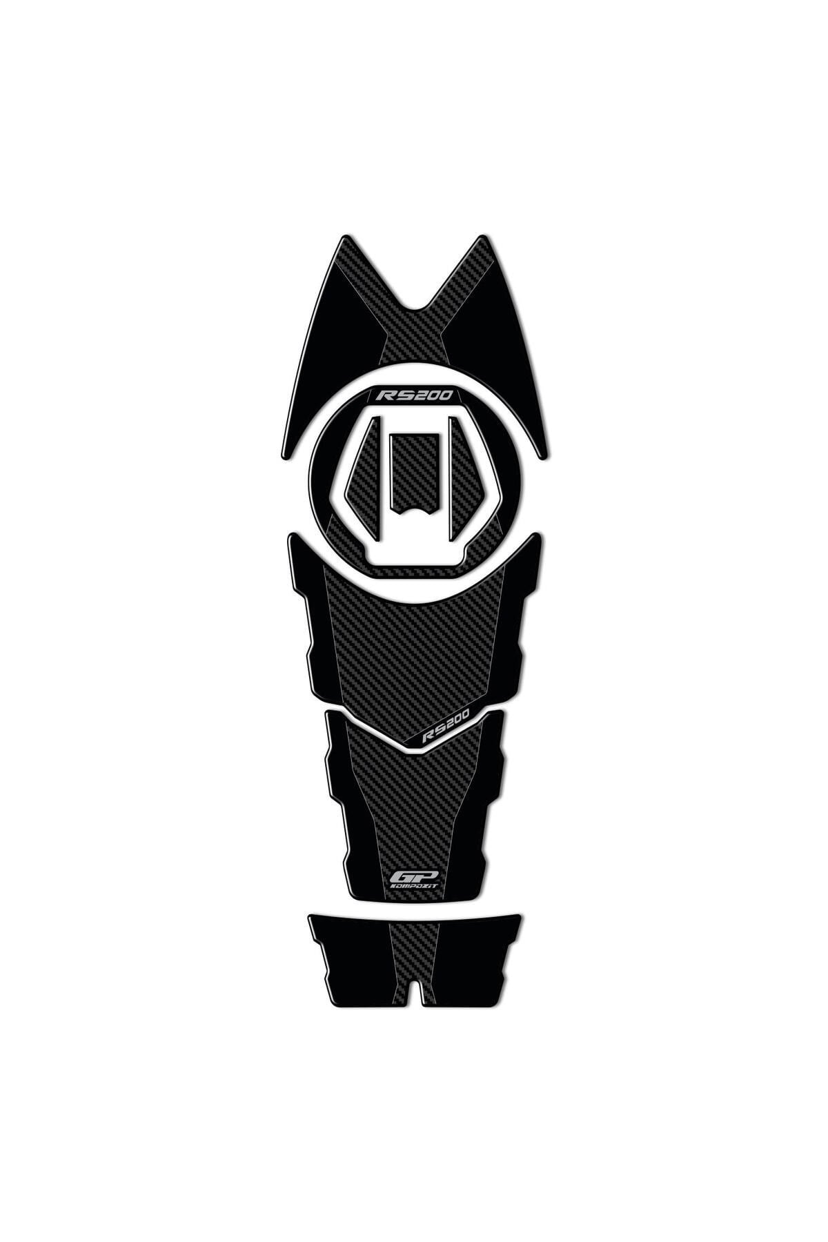 Tankpad & StickerGP Kompozit Bajaj Pulsar RS 200 2015-2024 Uyumlu Tank Pad Karbon