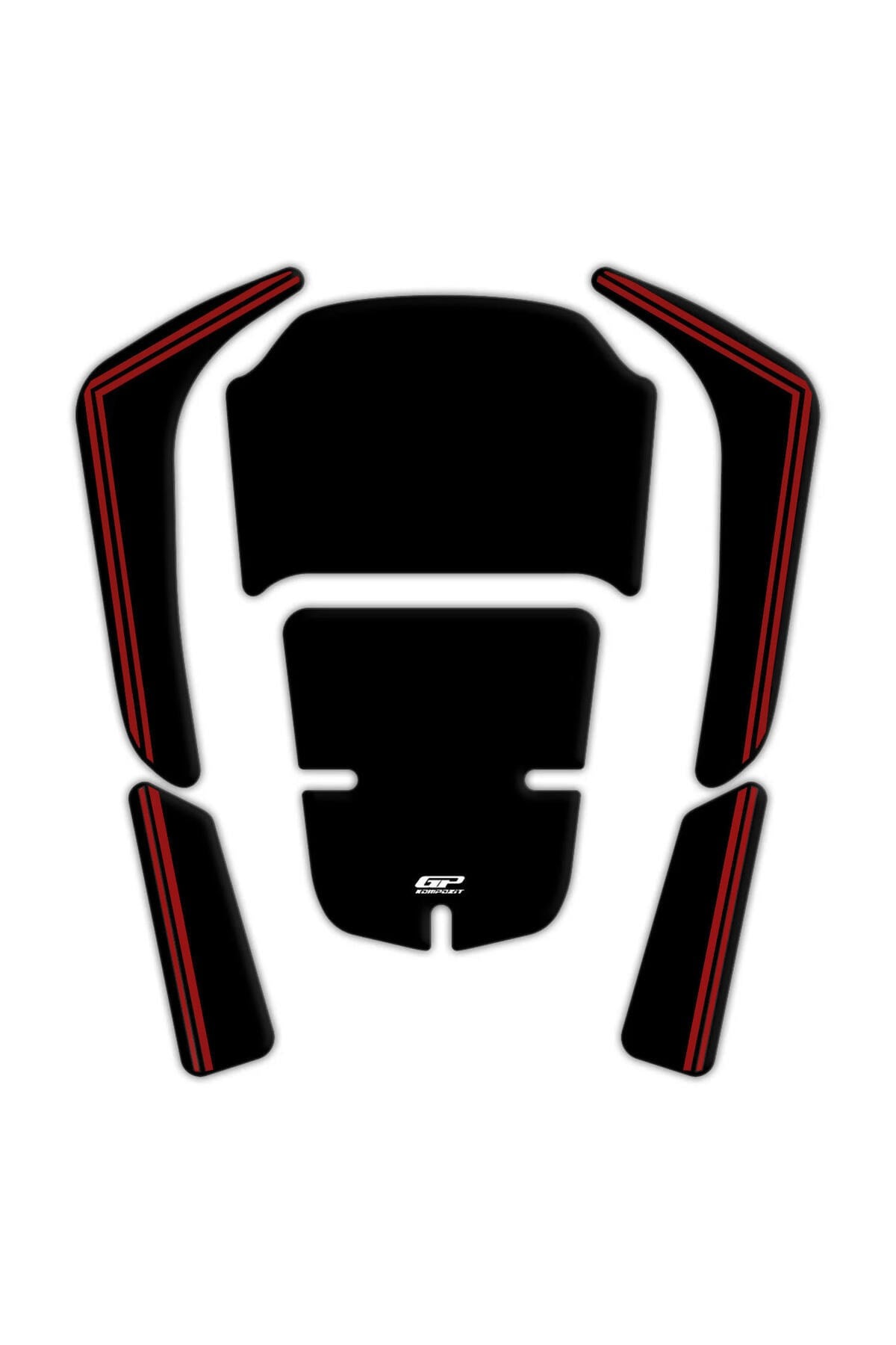 Tankpad & StickerHonda Forza 250 2018-2026 Uyumlu Yeni Seri Tank Pad Siyah-Kırmızı