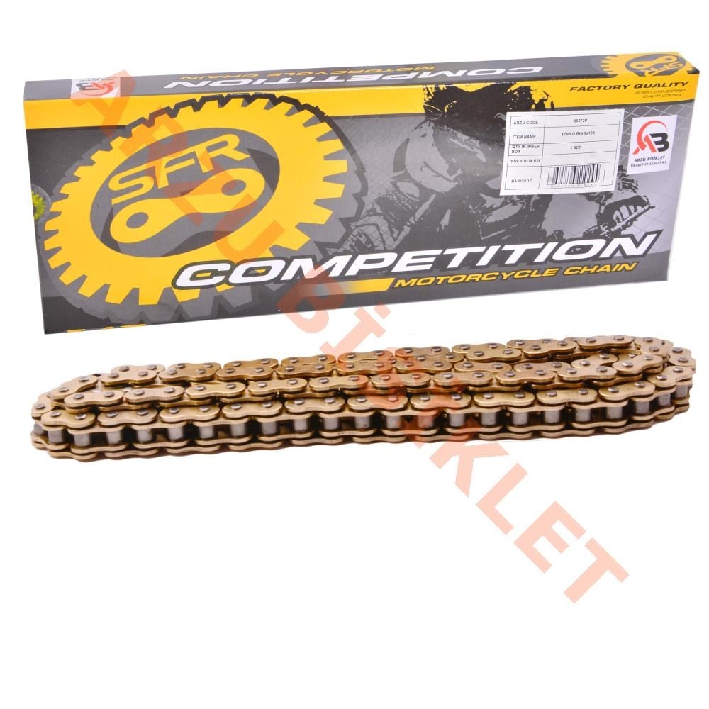 Zincirler ve Zincir KiltleriO RİNGLİ ZİNCİR [GOLD] 428H x 128 BAKLA  SFR