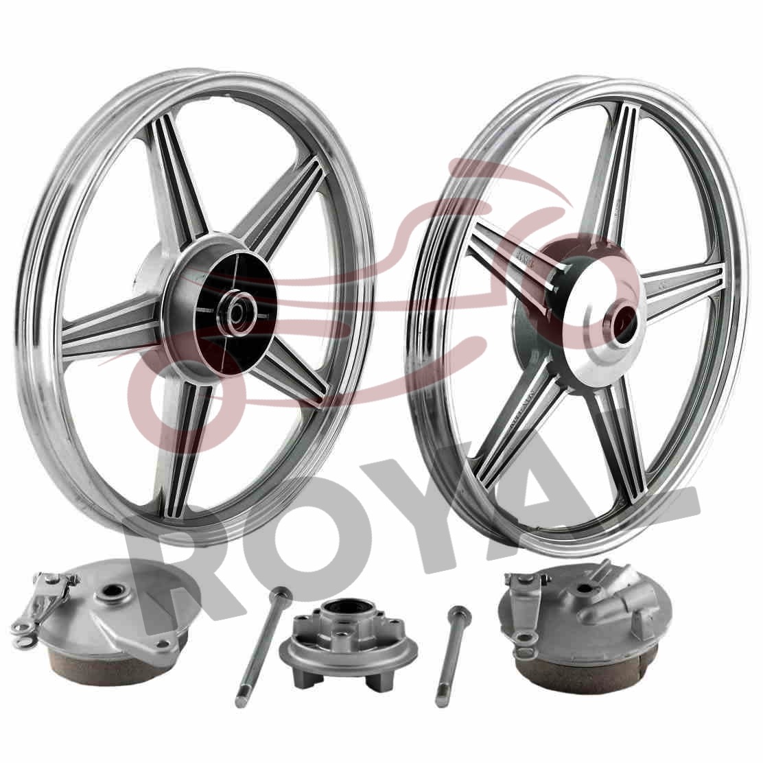 Ön TekerÖN-ARKA JANT ALÜMİNYUM BÜYÜK BALATA-KAMPANALI-DİŞLİ TAMBURU DAHİL ÖN 1.40*18-ARKA 1.85*18 CG OEM KL