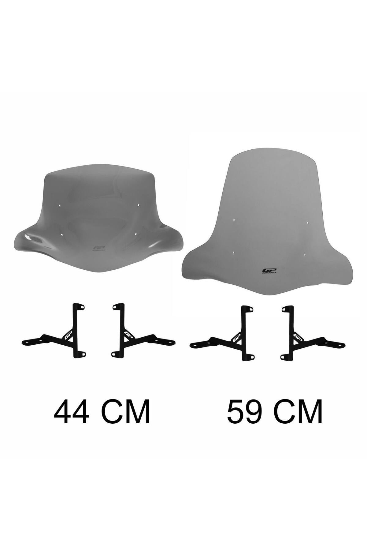 Motosiklet Ön Cam SiperlikScooter Universal Elcikli Ön Cam Füme 59 cm