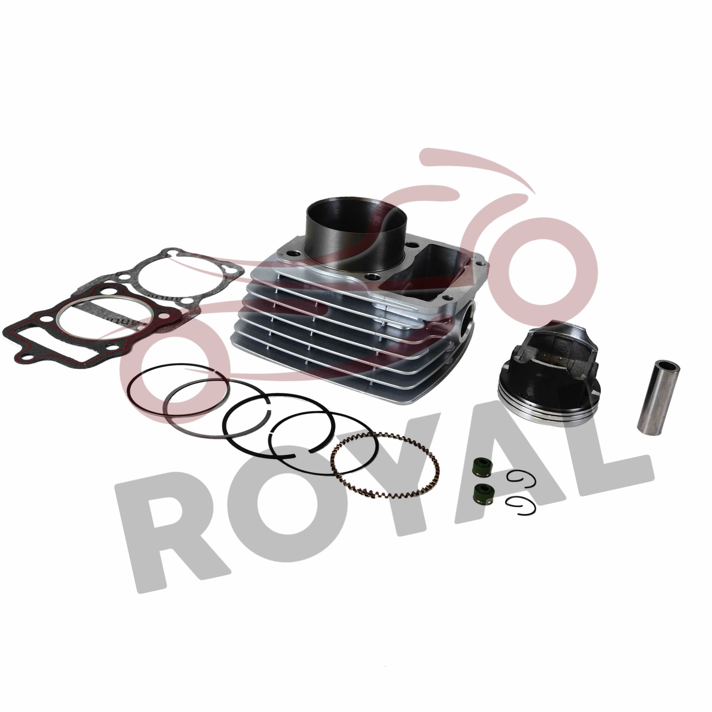 SilindirlerSİLİNDİR KOMPLE 15 PERNO [SİYAH ETEK PİSTON] [65,50 mm]   [YÜK:69 mm]  250cc  CG