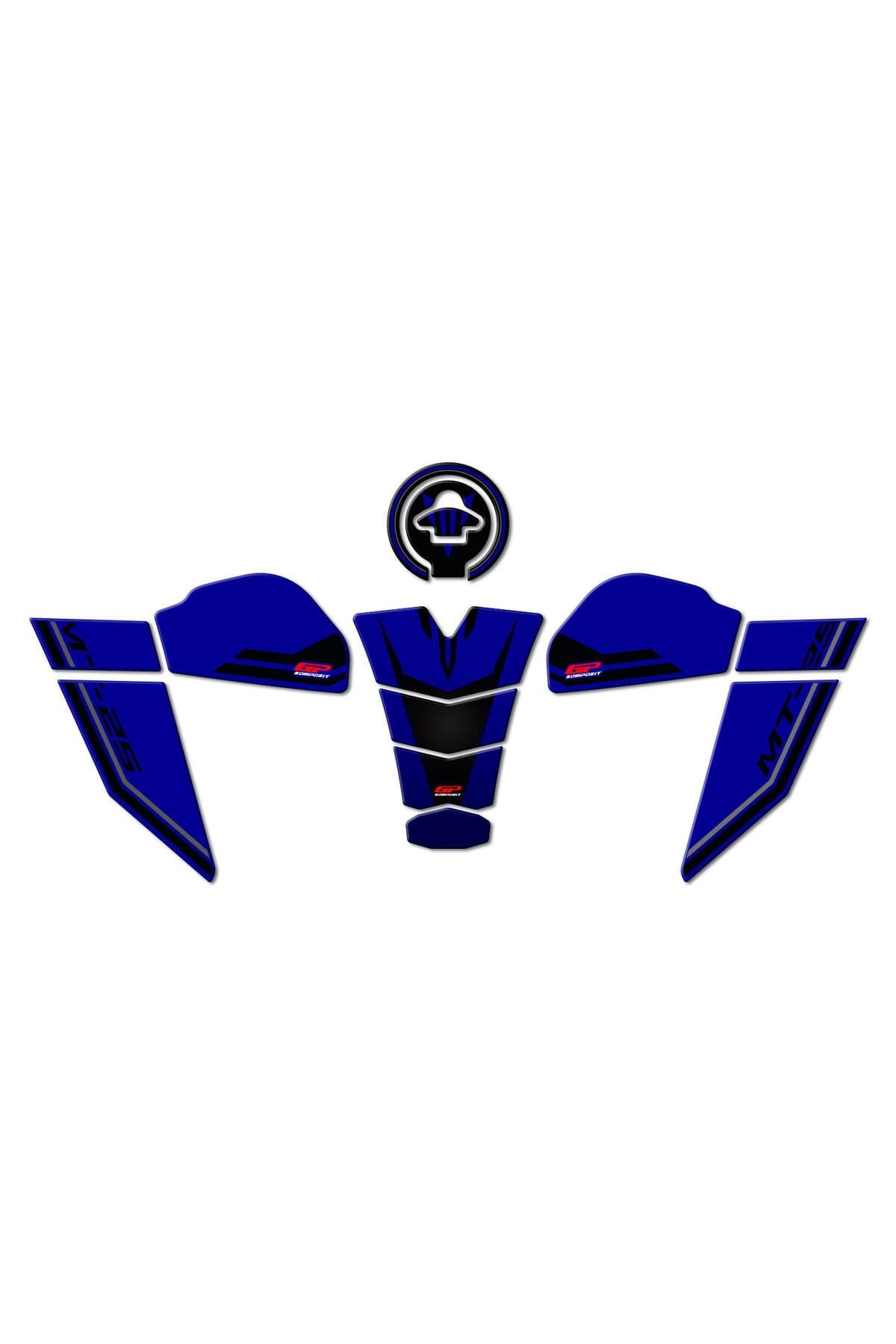 Tankpad & StickerYamaha MT-25 2020-2025 Uyumlu Tank Pad Seti Mavi