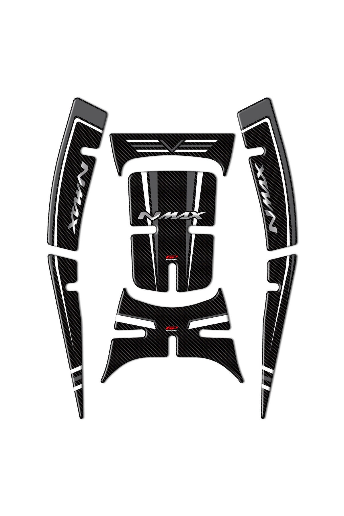 Tankpad & StickerYamaha NMAX 125 / 155 2021-2024 Uyumlu Tank Pad Seti Gri