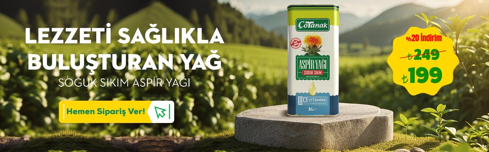 1 Lt Soğuk Sıkım Aspir Yağı