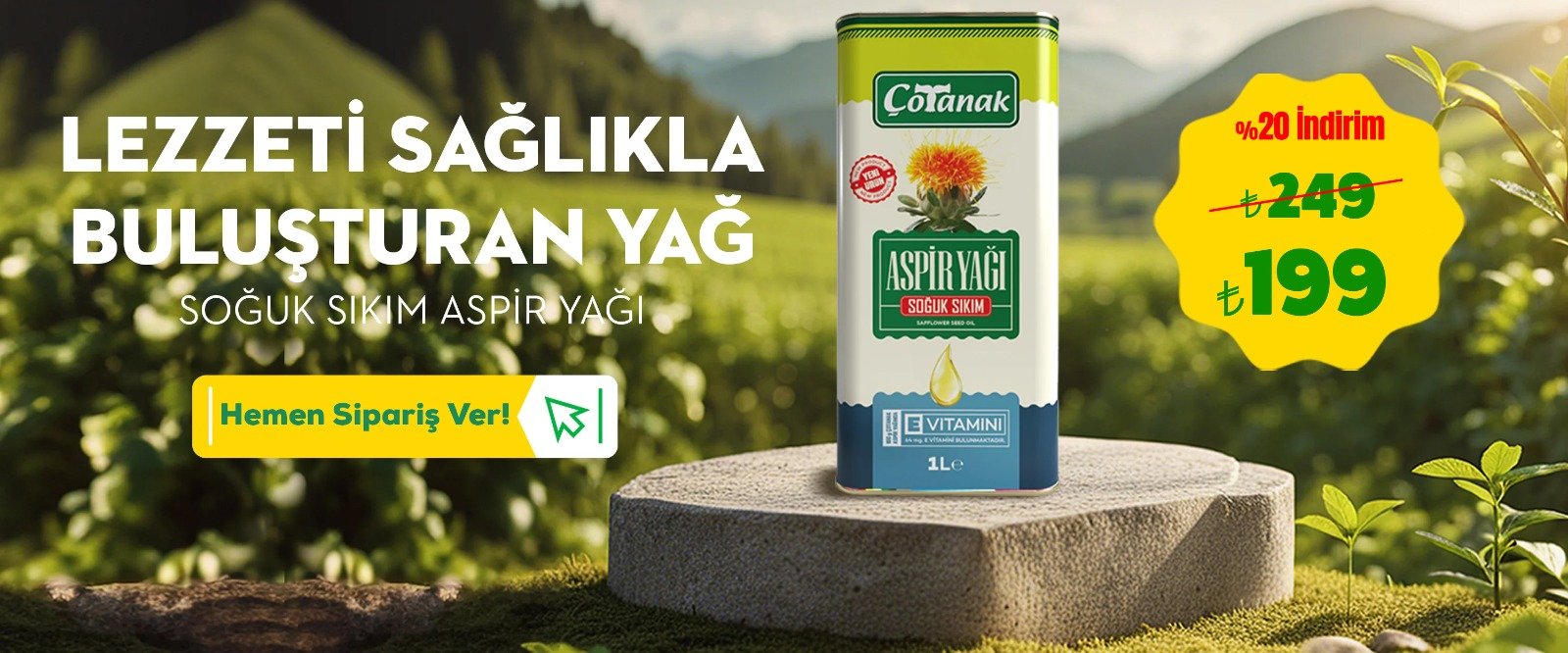 1 Lt Soğuk Sıkım Aspir Yağı