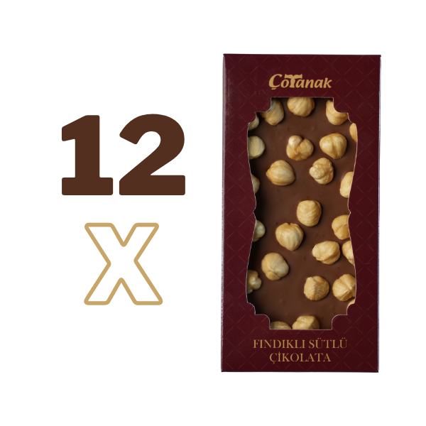 12*100 Gr Çotanak Fındıklı Sütlü Tablet Çikolata