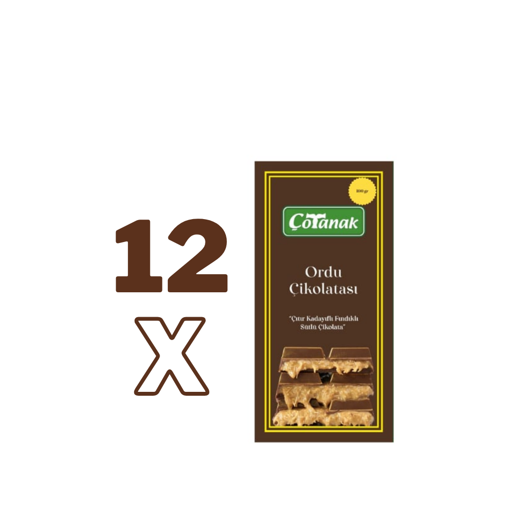 12*100 Gr Çotanak Ordu Çikolatası