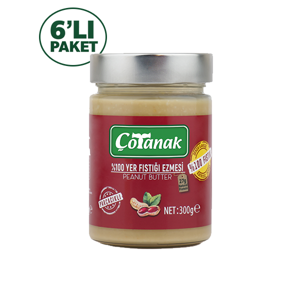 Çotanak 300 Gr % 100 Fıstık Ezmesi 6'lı Paket