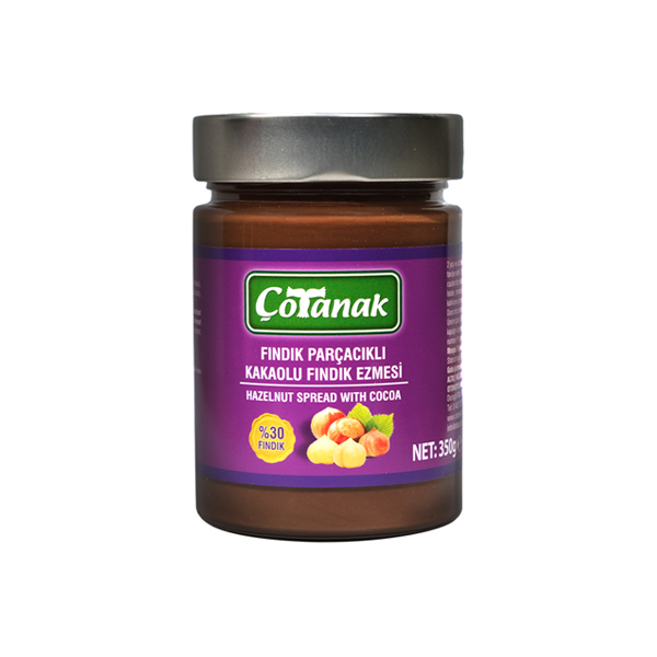 Çotanak 350 Gr Fındık Parçacıklı Kakaolu Fındık Ezmesi %30 Fındık