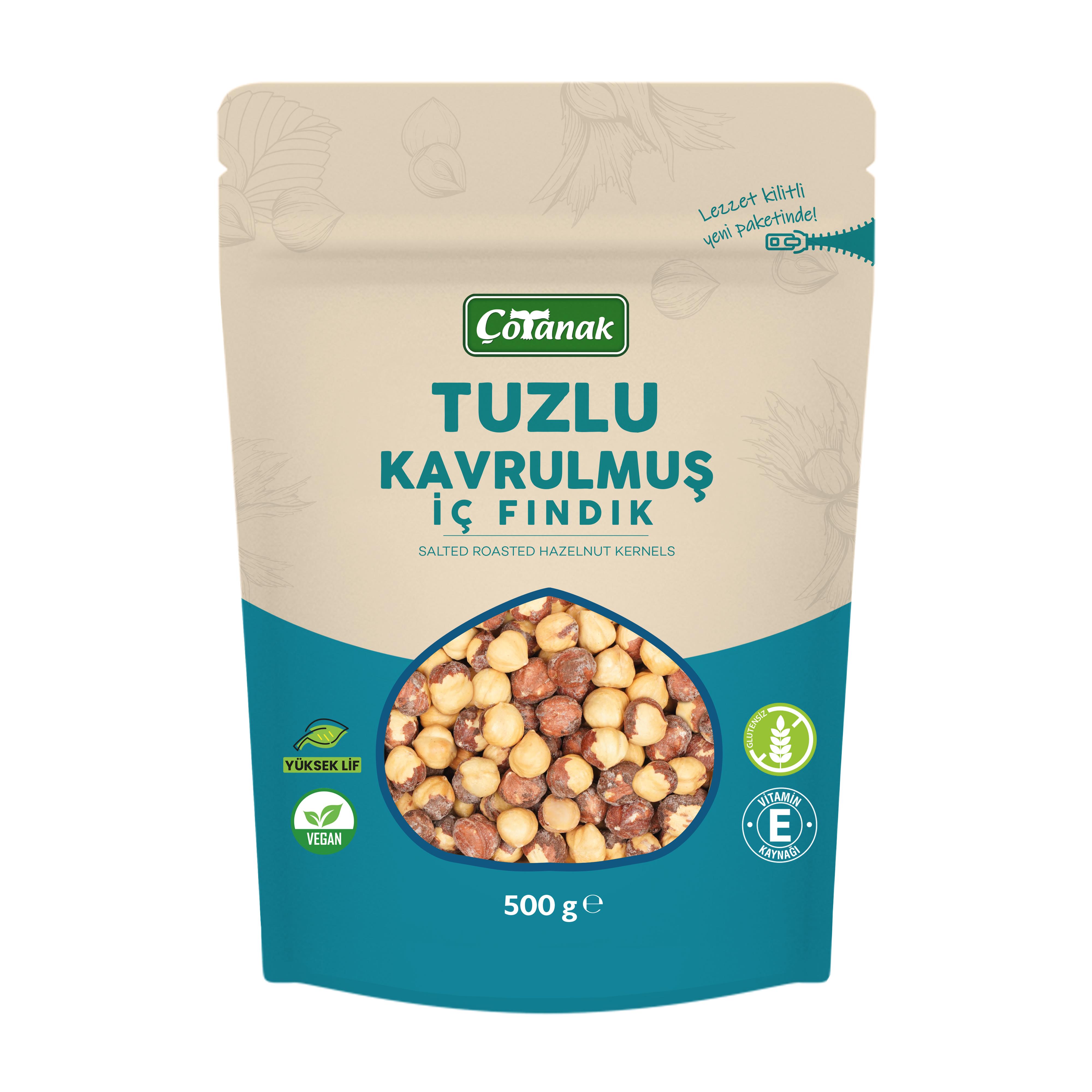 Çotanak 500 Gr Tuzlu Kavrulmuş İç Fındık