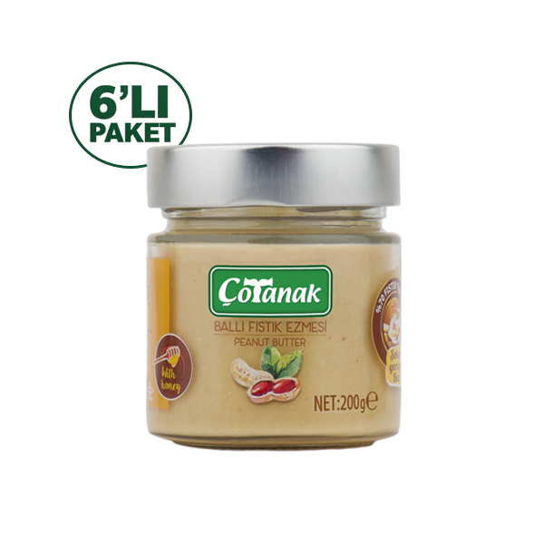 Çotanak 200 Gr Ballı Fıstık Ezmesi 6'Lı Paket