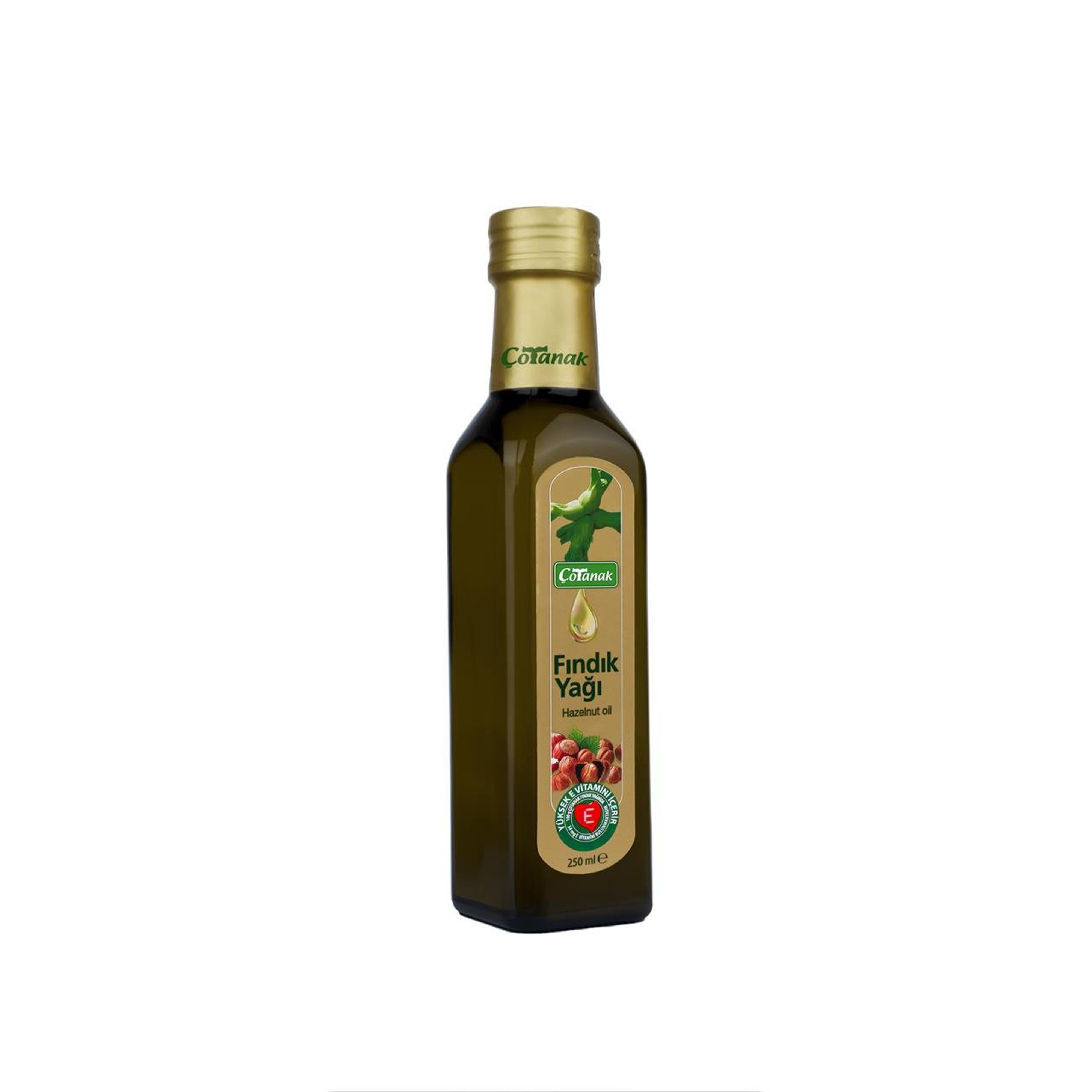 Çotanak 250 ml Fındık Yağı Cam Şişe