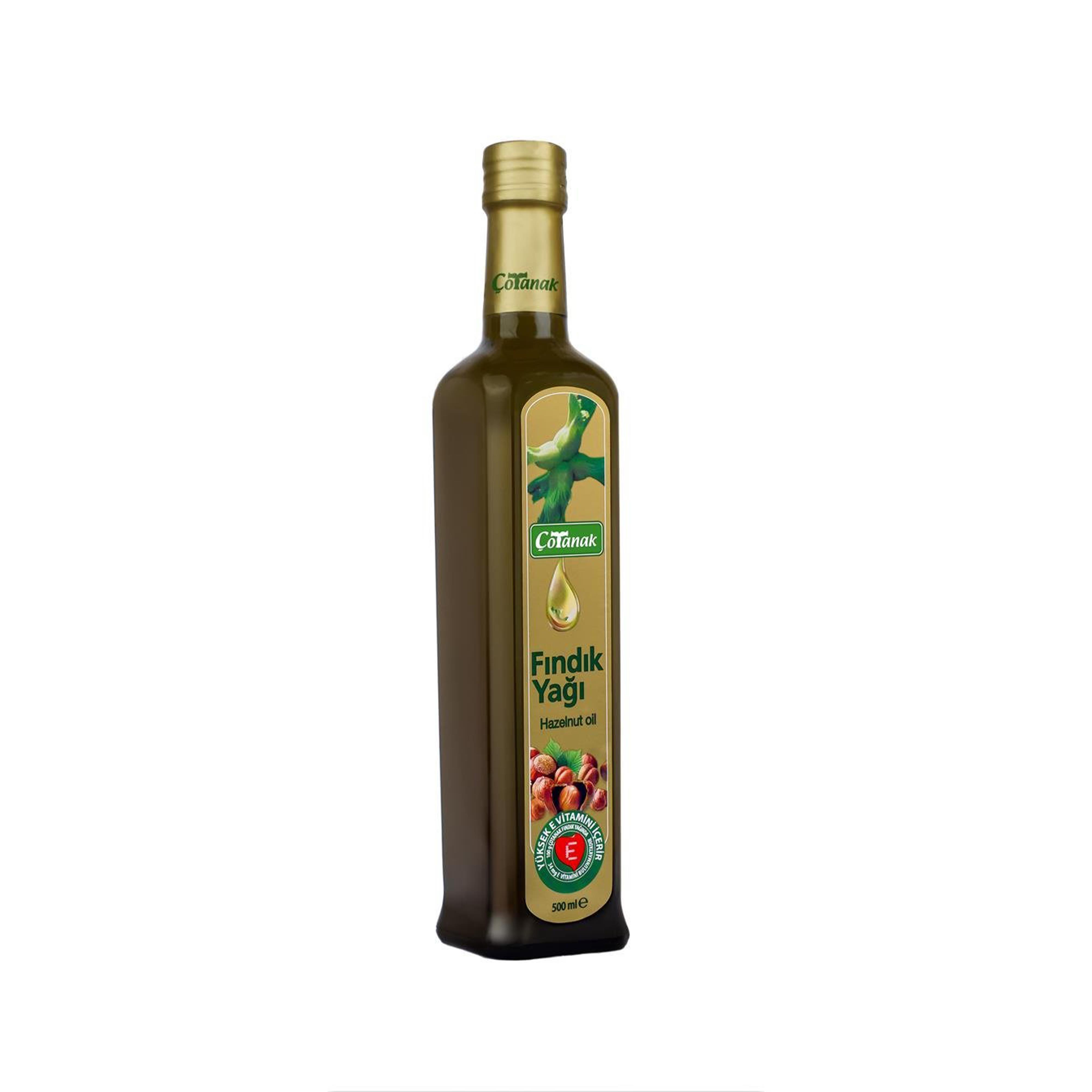 Çotanak 500 ml Fındık Yağı Cam Şişe