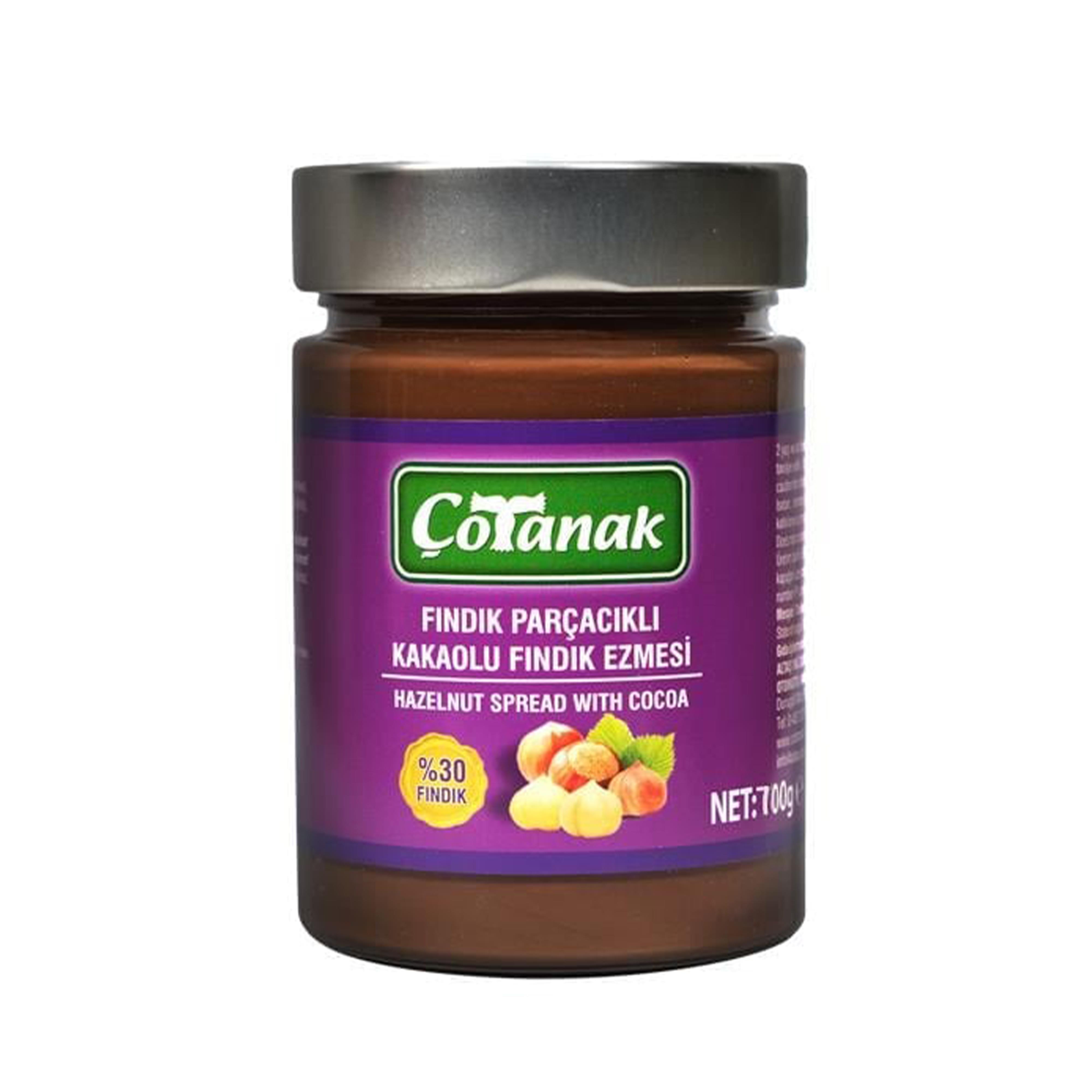 Çotanak 700 Gr Fındık Parçacıklı Kakaolu Fındık Ezmesi %30