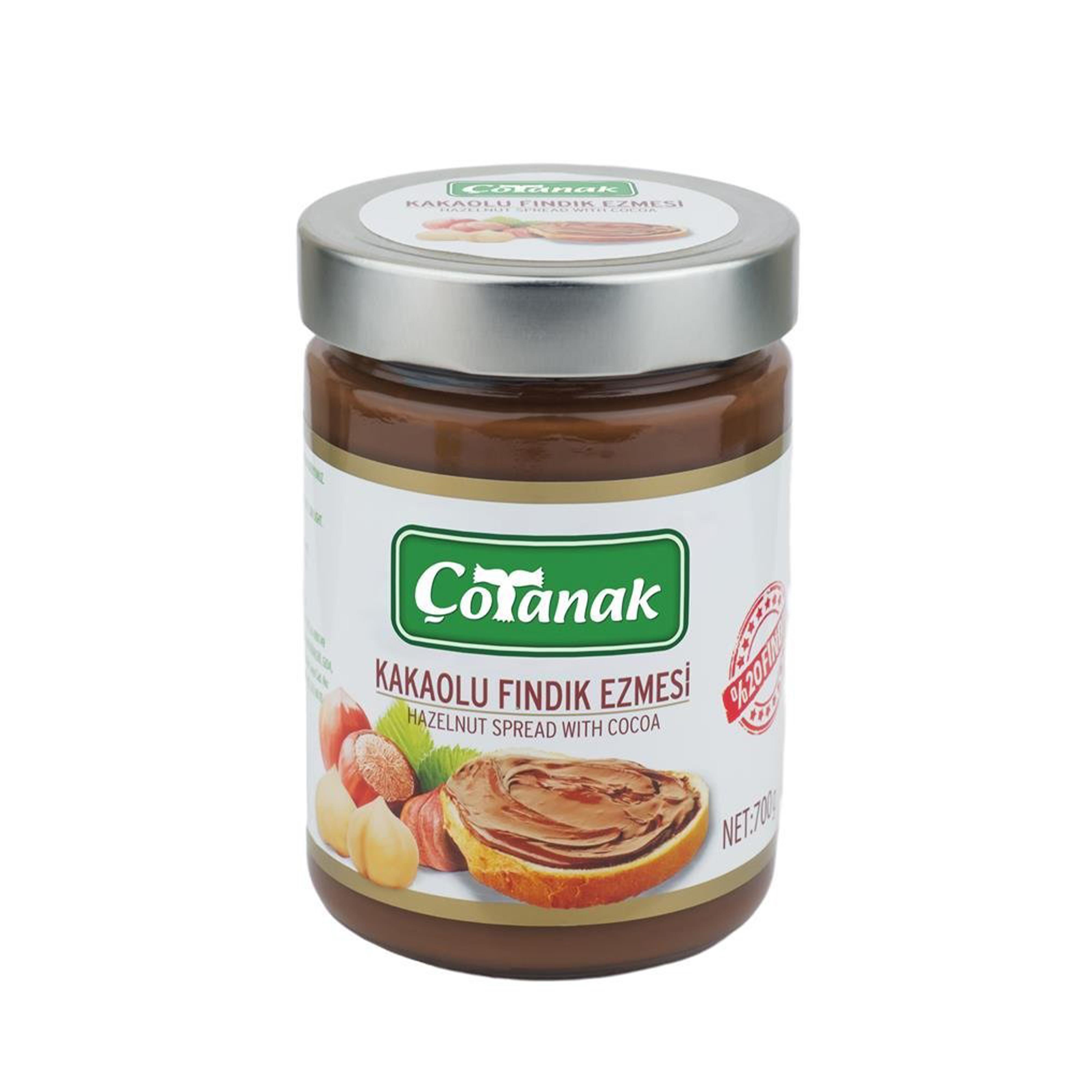 Çotanak 700 Gr Kakaolu Fındık Ezmesi %20 Fındık