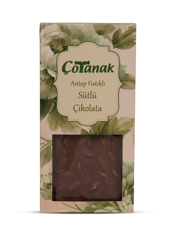 Çotanak Antep Fıstıklı Sütlü Tablet Çikolata 100 Gr