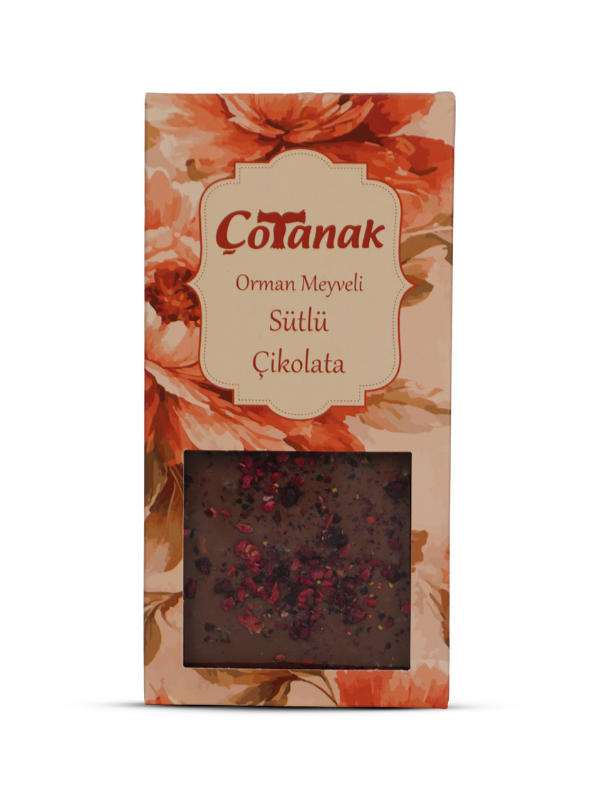 Çotanak Orman Meyveli Sütlü Tablet Çikolata 100 Gr
