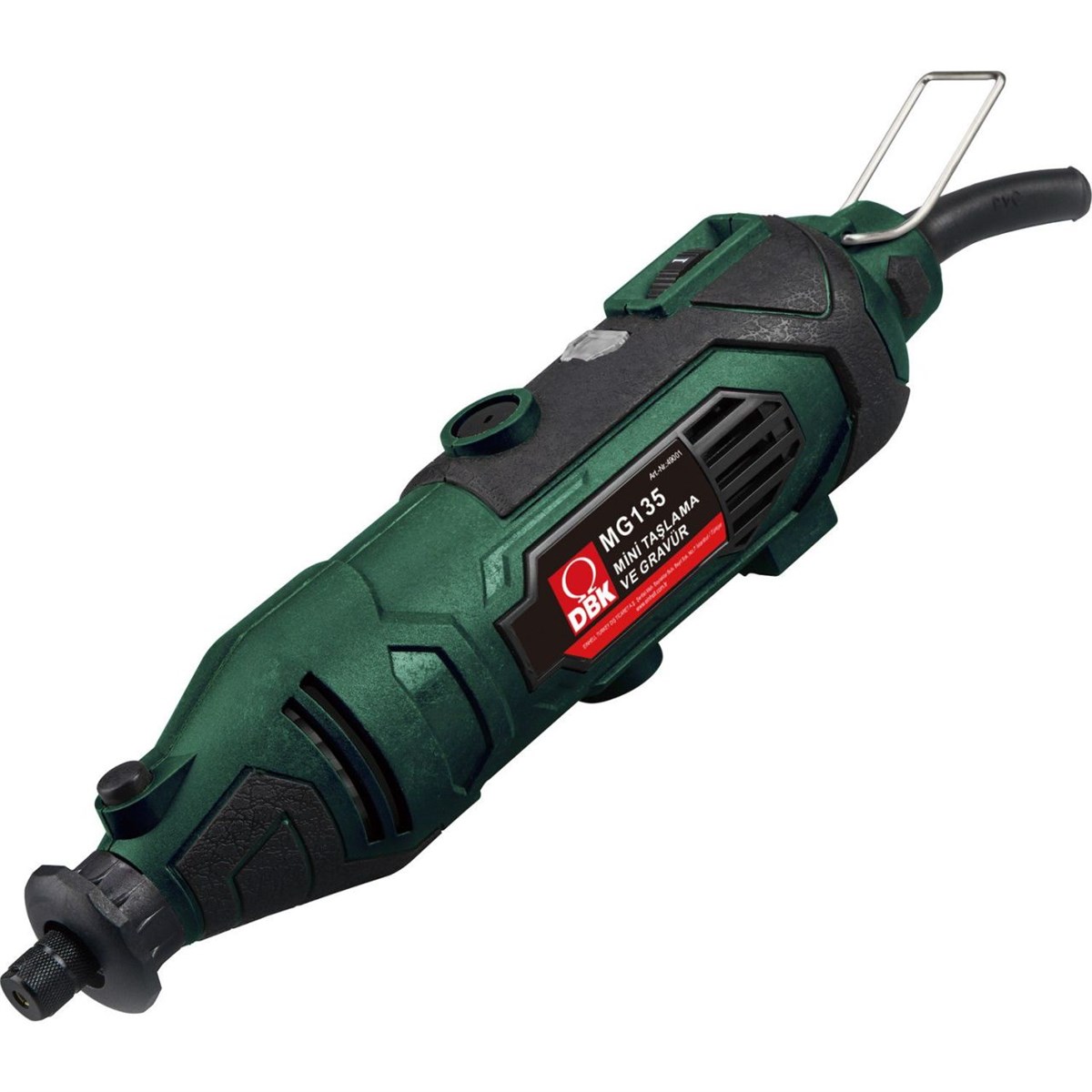 DBK MG135 Gravür Seti, Mini Taşlama Devir Ayarlı Freze Aparatlı 85 Parça