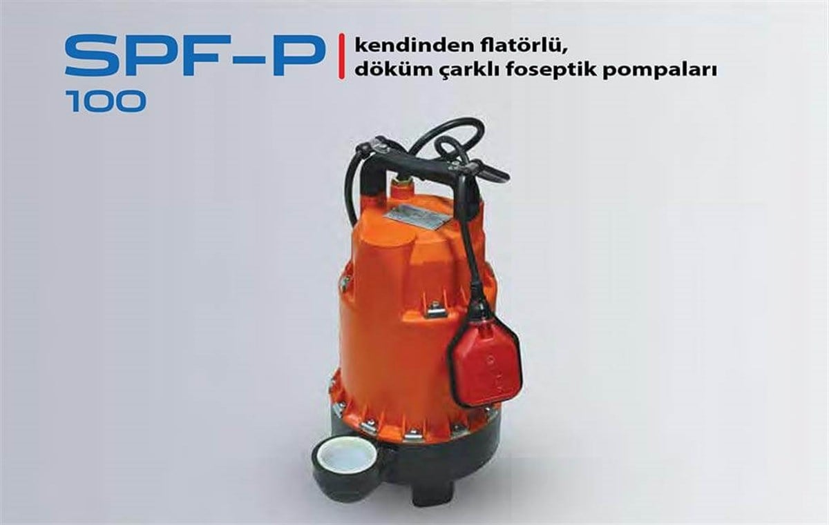 Deeps SPF-P100 Kendinden Flatörlü Döküm Çarklı Foseptik Pompası