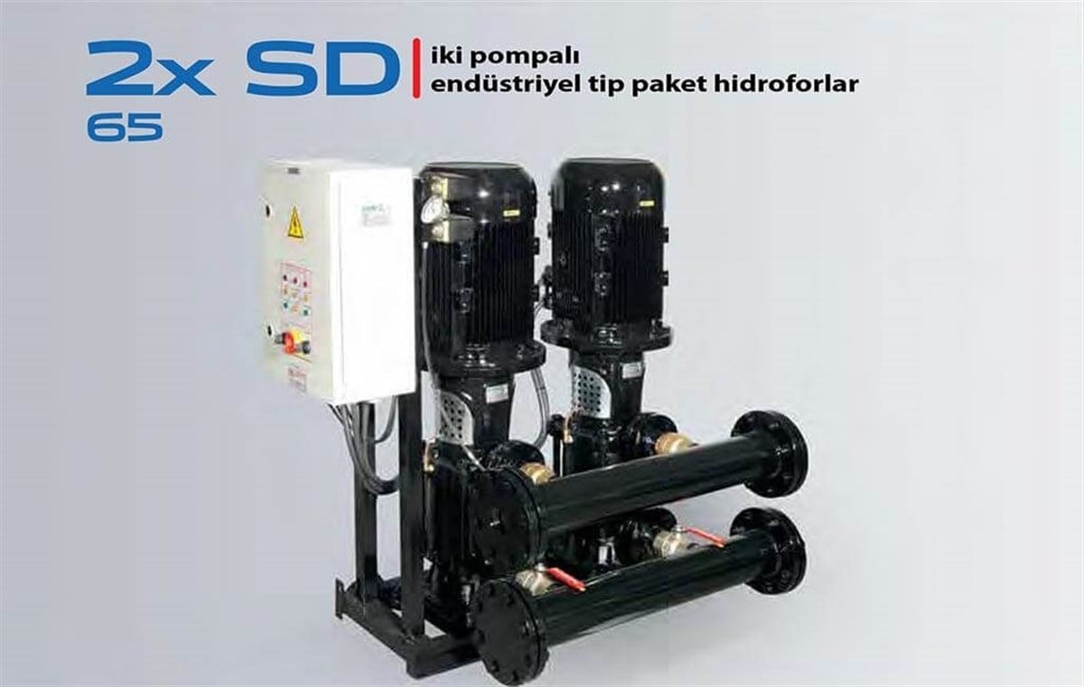 Komm 2x SD 65 İki Pompalı Endüstriyel Tip Paket Hidrofor