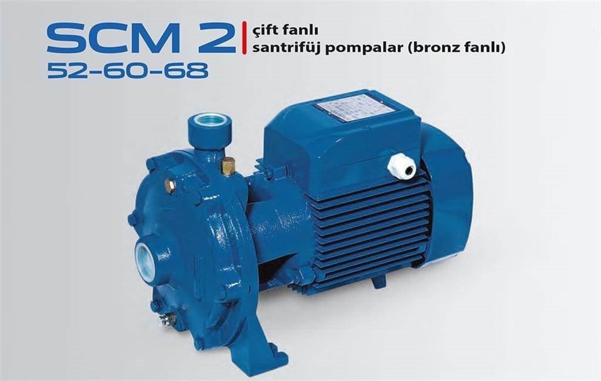 Komm SCM2 52-60-68 Bronz Çift Fanlı Santrifüj Pompa
