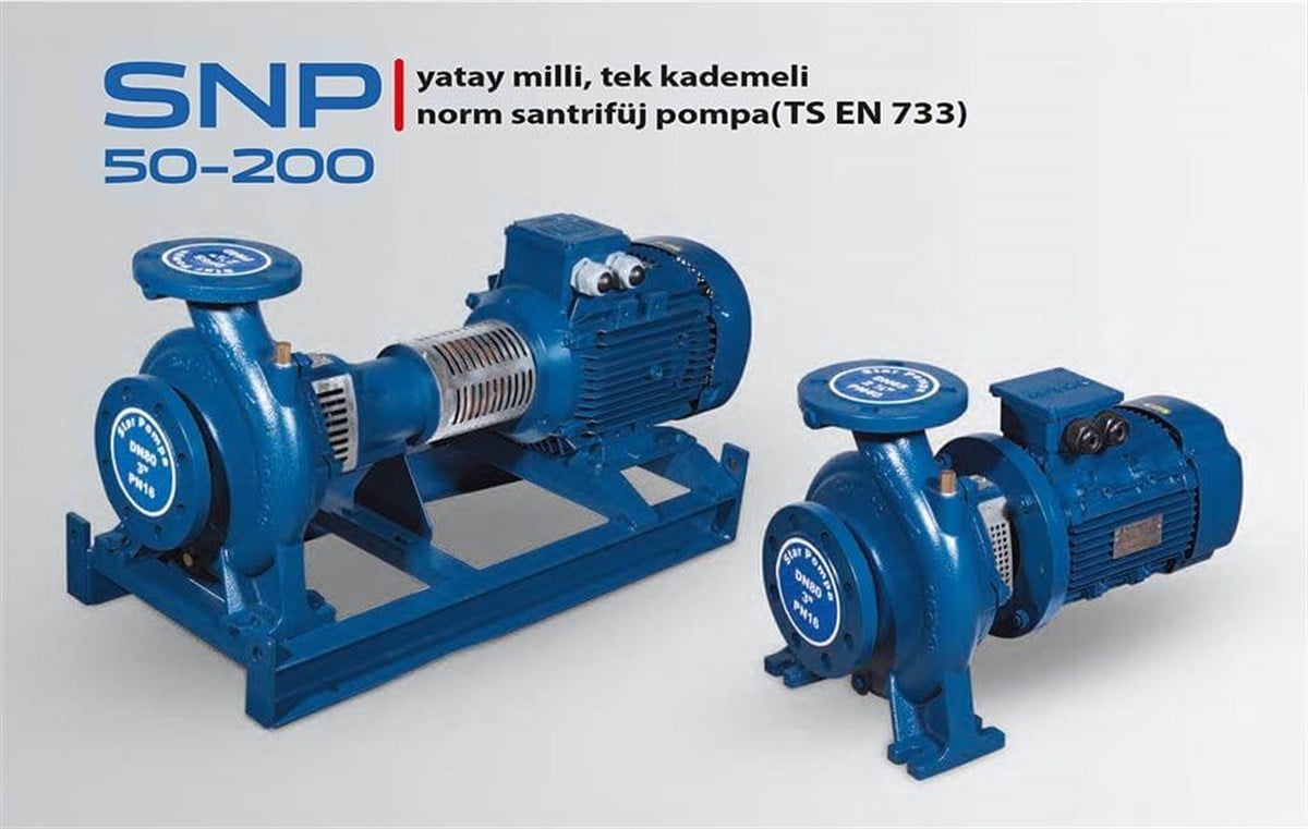 Komm SNP 50-200 Yatay Milli Tek Kademeli Norm Santrifüj Pompa (TS EN 733)