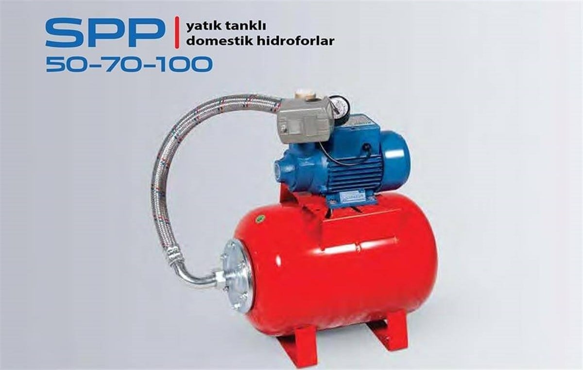 Komm SPP 50-70-100 Yatık Tanklı Domestik Hidrofor