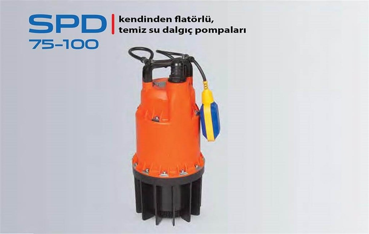 SPD 75-100 Kendinden Flatörlü Temiz Su Dalgıç Pompa