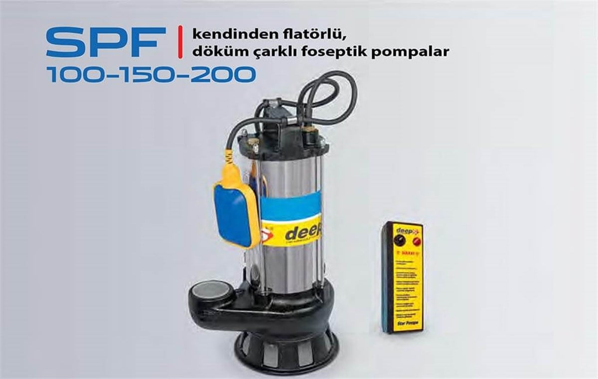 SPF 100-150-200 Kendinden Flatörlü Döküm Çarklı Foseptik Pompası