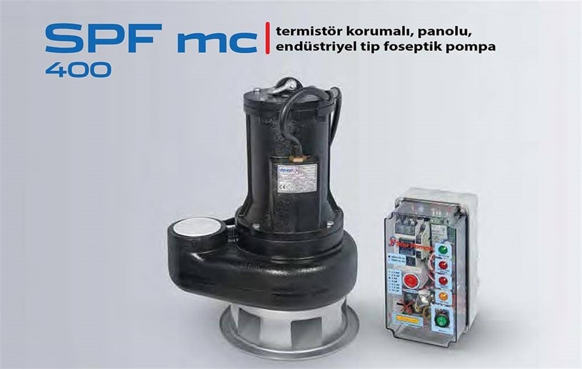 SPF mc 400 Termistör Korumalı Panolu Endüstriyel Tip Foseptik Pompa