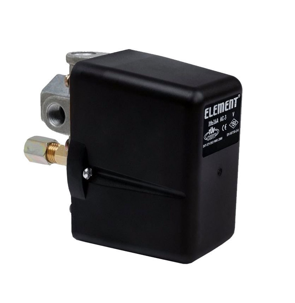 Element Kompresör Şalteri 3-11 Bar Tahliyeli Üç Yollu Trifaze 1/2 Bağlantılı