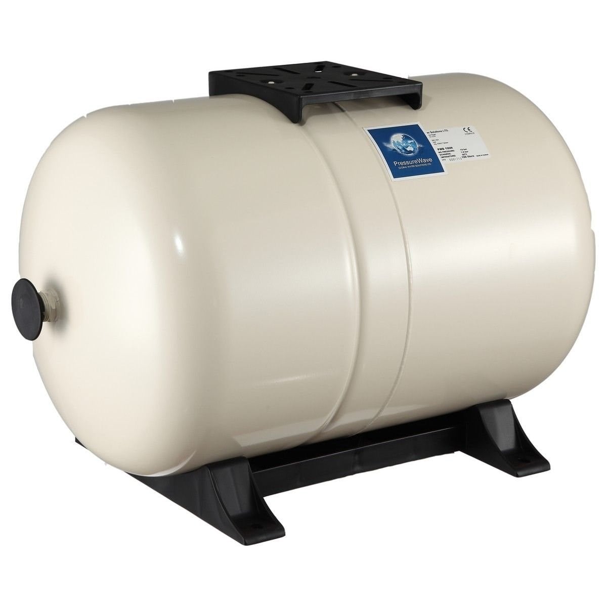 Global 100 Litre Yatay Ayaklı Patlamaz Genleşme Tankı 10 Bar 90 C  1'' Bağlantı