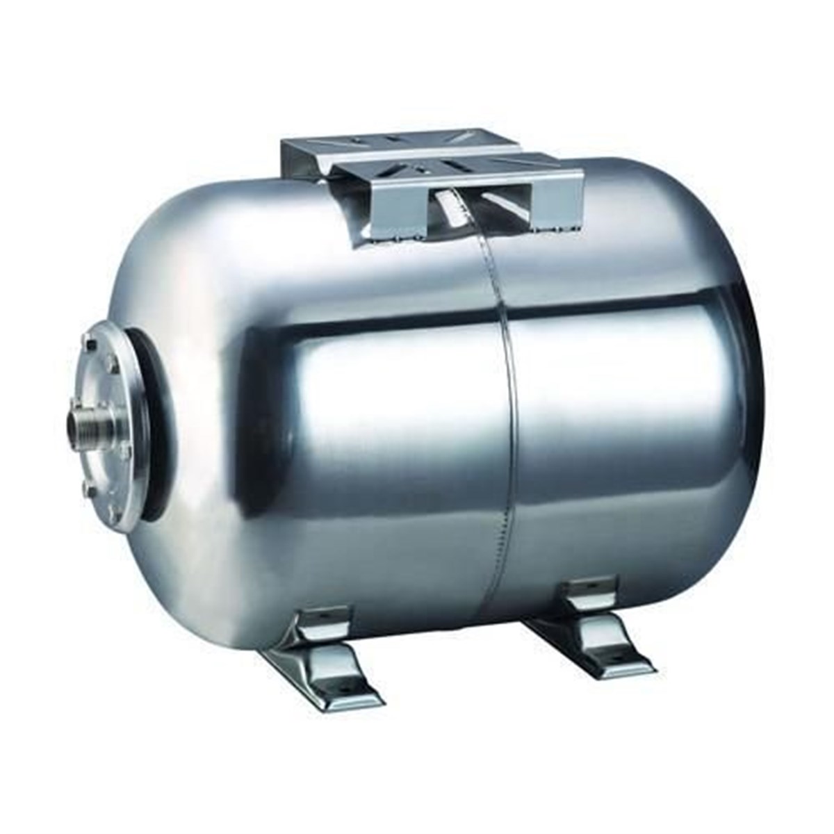 Hidrotank TY 100 Paslanmaz Yatay Hidrofor Genleşme Tankı 100 lt.  Bağlantı Çapı 1''