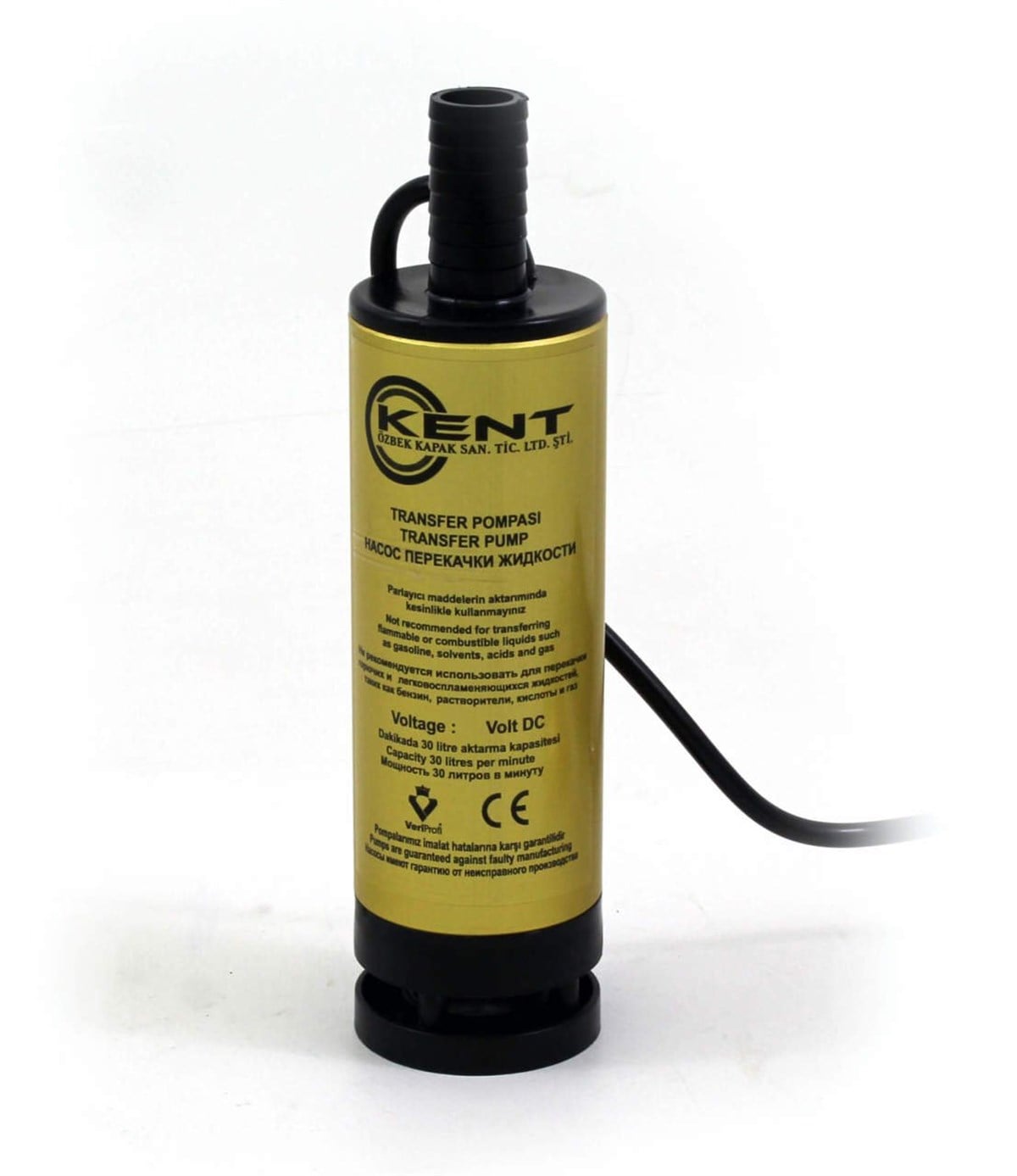 Kent 12 Volt Mazot Aktarma Pompası, Dc Sintine Pompası 42 mm Dış Çap