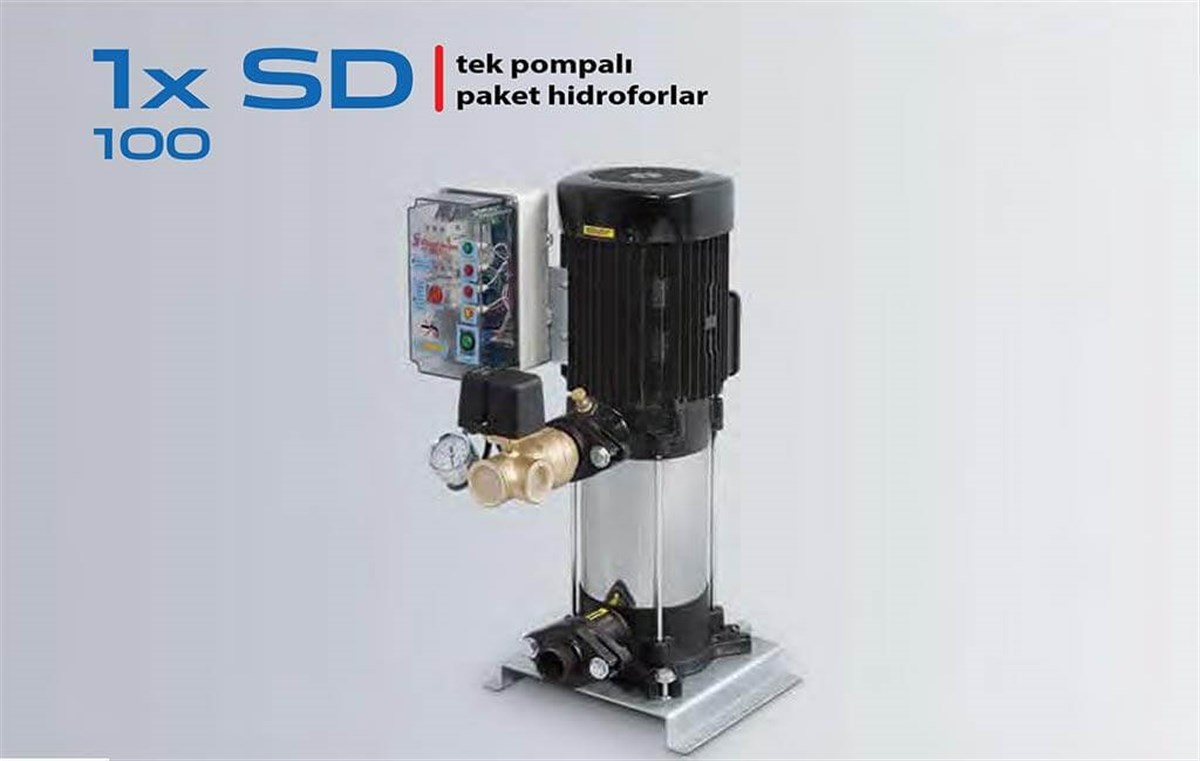 Komm 1x SD 100 Tek Pompalı Paket Hidrofor